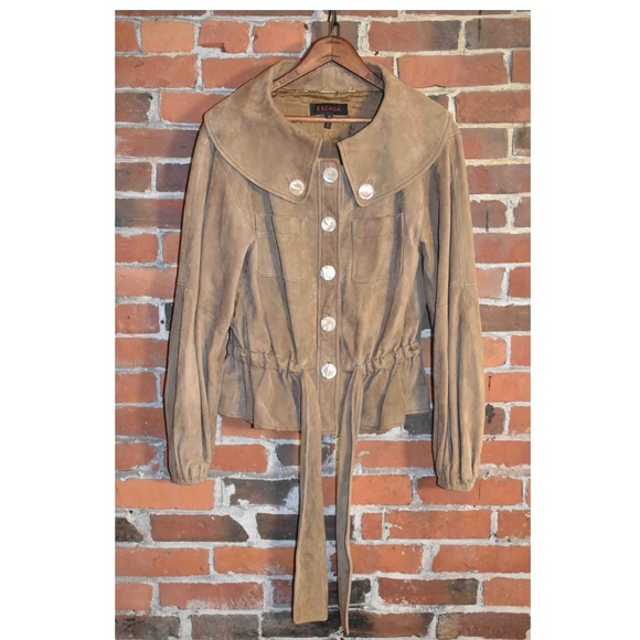 Escada | Jackets & Coats | Escada Gorgeous Tan Leather Gorgeous Bomber ...